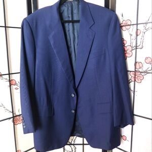 Saks Fifth Avenue Blue Suit Jacket Size 52 Long